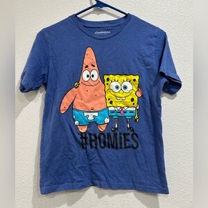 Boys Nickelodeon SpongeBob SquarePants & Patrick Homies Graphic Tee Sz Medium